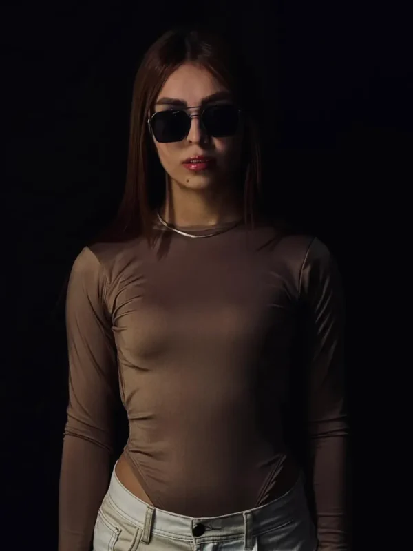 Body escote, color nude