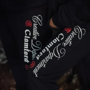 Sudadera Clamford cursiva, color negro